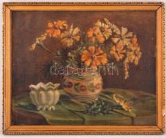Koszta jelzéssel: Virágcsendélet. Olaj, vászon, 40×50 cm