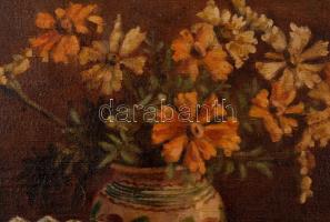 Koszta jelzéssel: Virágcsendélet. Olaj, vászon, 40×50 cm
