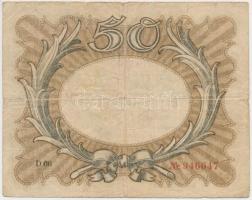 Német Birodalom 1918. 50M T:III,III-
German Empire 1918. 50 Mark C:F,VG
Krause 65