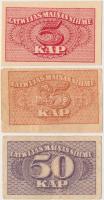 Lettország 1920. 5k + 25k + 50k T:I-,III
Latvia 1920. 5 Kapeikas + 25 Kapeikas + 50 Kapeikas C:AU,F