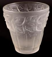 Inwald Barolac levels váza, formába öntött, jelzés nélkül, apró karcolásokkal, m: 16,5 cm, d:16 cm