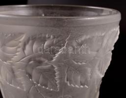 Inwald Barolac levels váza, formába öntött, jelzés nélkül, apró karcolásokkal, m: 16,5 cm, d:16 cm