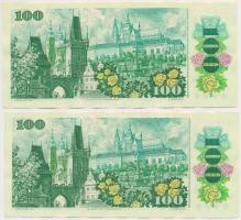 Csehszlovákia 1989. 100K (2x) sorszámkövetők T:II
Czechoslovakia 1989. 100 Korun (2x) sequential se...