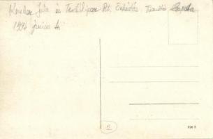 1934 Budapest XX. Erzsébetfalva, Kender-Juta és Textilipari Rt. önkéntes tűzoltóinak csapata. photo