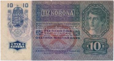 Jugoszlávia 1919. (1915) 10K Szerb-Horvát-Szlovén Királyság felülbélyegzéssel T:II- szakadás felül Yugoslavia 1919. (1915) 10 Kronen with Kingdom of the Serbs, Croats and Slovenes overprint C:VF tear at top Krause 1.