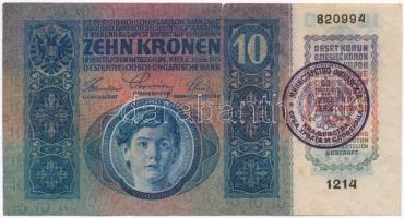 Jugoszlávia 1919. (1915) 10K "Szerb-Horvát-Szlovén Királyság" felülbélyegzéssel T:II- szak...