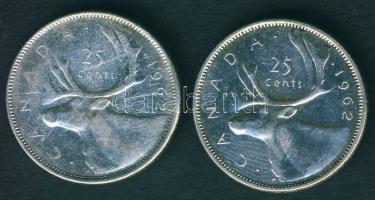 Kanada 1962. 25c Ag (2x) T:2,2/3