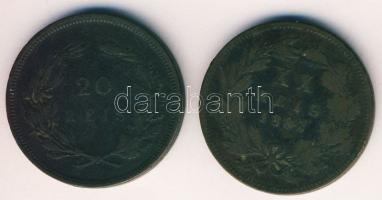 Portugália 1883. 20R + 1892. 20R T:3/3-,3/4+