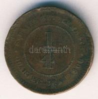 Straits Settlements 1908. 1/4c T:3/3- ph.