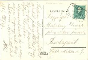 Gyermely, látkép, Református templom, Községháza, utcakép, Pfeifer Imre üzlete és vendéglője, éttere...