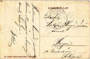 1912 Ledény, Ladzany; templom, paplak, iskola, Méltóságos Ruston urasági kastélya, Brüll Jakab keres...