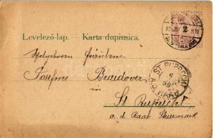 1899 (Vorläufer!) Eszék, Esseg, Osijek; Igazságügyi palota, Vadász és Fő utca, Hősi emlékmű a 78. ez...