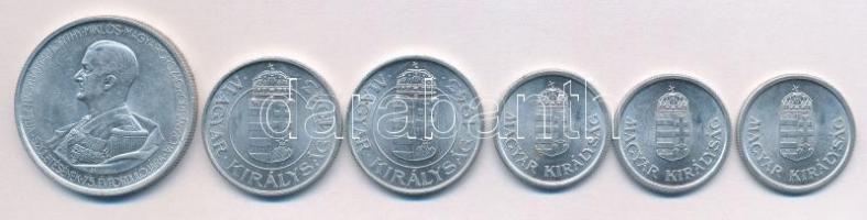 1941. 1P Al (3x) + 1943. 2P Al (2x) + 5P Al "Horthy balra" T:2