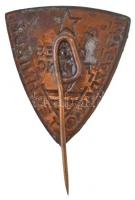 ~1970-1980. "Földes Ferenc Közgazdasági Technikum" festett fém jelvény (30mm) T:2