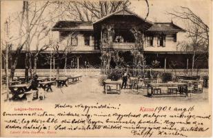 1902 Kassa, Kosice; Lajos-forrás és vendéglő, kert / hotel and restaurant, garden