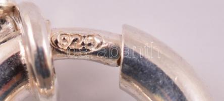 Ezüst(Ag) háromkarikás karkötő, jelzett, h: 19,5 cm, nettó: 14,3 g
