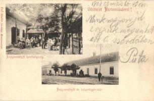 1901 Martonvásár, Nagyvendéglő és Takarékpénztár, étterem kerthelyisége. Kiadja Perl Sándor