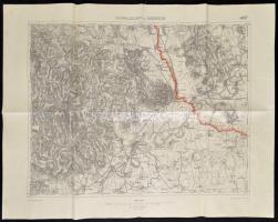 cca 1928 Sátoraljaújhely és Sárospatak környéke, térkép, 1:75000, M. Kir. Állami Térképészet, 47×60 cm