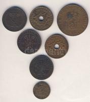 Holland Kelet-India 1/2c 1945; 1c 1858,1907,1908,1945 (2x); 2 1/2c 1945 Összesen 7db! T:3,3- ph.