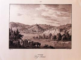 Pentelét ábrázoló XIX. századi metszet felnagyítva (47x35cm)