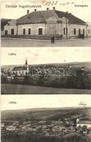 1928 Nagybörzsöny, Községháza, látkép, templom. Kiadja Deutsch Dávid (EK)