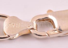 Ezüst(Ag) fantáziaszemes, lapos karkötő, jelzett, h: 22 cm, nettó: 18,8 g