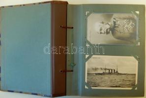 Hadihajók, haditengerészet az 1. világháborúban kb 140 db-os gyűjtemény albumban benne számos fotólap, kevés egyéb téma pl. Ferenc József, hadvezérek stb.