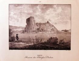 Dévényt ábrázoló XIX. századi metszet felnagyítva (47x35cm)