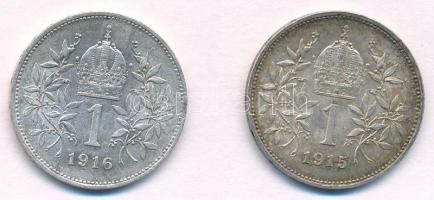Ausztria 1915-1916. 1K Ag "Ferenc József" (2xklf) T:1-,2 patina
Austria 1915-1916. 1 Coro...