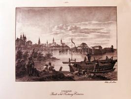 Komáromot ábrázoló XIX. századi metszet felnagyítva (47x35cm)