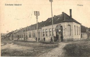 Sásd, Fő utca, üzlet. Kiadja Schneider János + 1919 Pü. pecsét (EK)