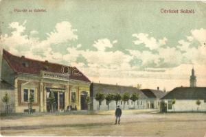 1910 Solt, Piac tér, Matern Ferenc üzlete és saját kiadása (EK)