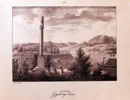 Karvát ábrázoló XIX. századi metszet felnagyítva (47x35cm)