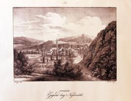 Nefsmühlt ábrázoló XIX. századi metszet felnagyítva (47x35cm)