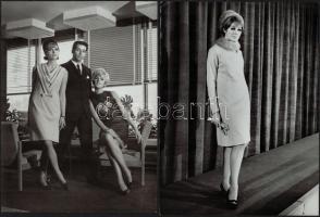 Divatfotók az 1960-as és 1970-es évekből, 13 db vintage fotó, 9x12 cm és 24x18 cm között