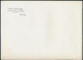 cca 1938 Osoha László (1899-1970) budapesti fotóművész hagyatékából 2 db vintage fotóművészeti alkot...