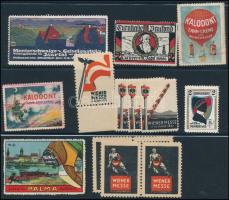 Ausztria 40 db reklám ill. kiállítási levélzáró 2 lapon