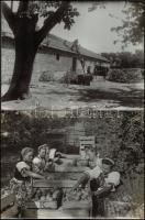 cca 1950 Kotnyek Antal (1921-1990) 4 db szocreál vintage fotója, köztük egy pecséttel jelzett, 18x24...