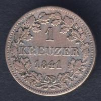 Német Államok/Bajorország 1841. 1Kr Ag T:3
