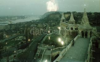 Budapest éjszaka, különféle időpontokban készült felvételek, 10 db vintage fotó (több feliratozva) +...