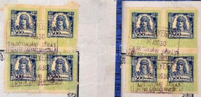 1926 2 db cipész segédlevél okmánybélyeggel