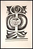 Zala Tibor (1920-2004): Bartók: Virágzás, litográfia, papír, jelzett, felcsavarva, 40,5×61,5 cm