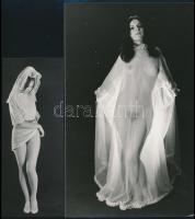 cca 1978 Szolidan erotikus felvételek vegyes tétele, 8 db vintage fotó, 9x12 cm és 24x17 cm között