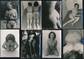cca 1985 Vizuális örömök, szolidan erotikus felvételek, 13 db vintage fotó, 6x9 cm