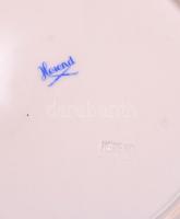 Herendi csipkebogyó mintás készlet, 6+1 db tányér, kézzel festett, jelzett (tanuló), apró kopásokkal...