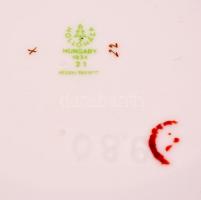 Hollóházi kaspó, kézzel festett, jelzett, apró kopásokkal, d: 17 cm