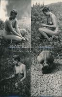 cca 1982 Természeti szépségek, szolidan erotikus felvételek, 13 db vintage fotó, 9x14 cm