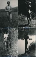 cca 1982 Természeti szépségek, szolidan erotikus felvételek, 13 db vintage fotó, 9x14 cm