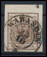 6kr chocolate brown, with 5 mm margin 