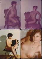 cca 1974 Naturisták, szolidan erotikus felvételek, 9 db vintage fotó, 15x10 cm és 9x8 cm között